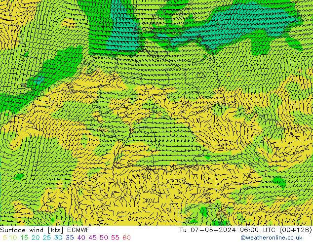  10 m ECMWF  07.05.2024 06 UTC