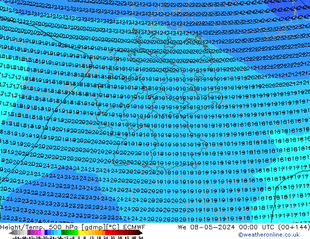 Z500/Rain (+SLP)/Z850 ECMWF ср 08.05.2024 00 UTC