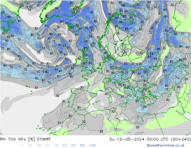 RH 700 hPa ECMWF So 12.05.2024 00 UTC