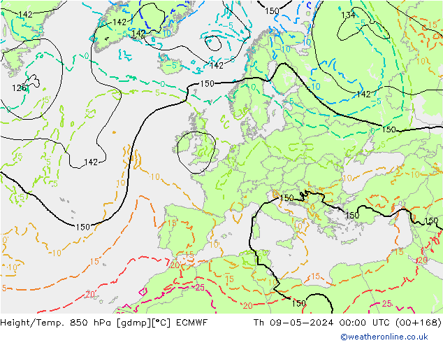 Z500/Regen(+SLP)/Z850 ECMWF do 09.05.2024 00 UTC