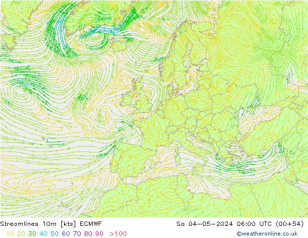 Rüzgar 10m ECMWF Cts 04.05.2024 06 UTC