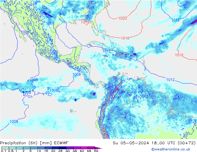 opad (6h) ECMWF nie. 05.05.2024 00 UTC