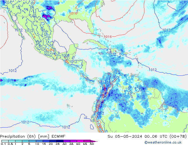 Z500/Rain (+SLP)/Z850 ECMWF  05.05.2024 06 UTC