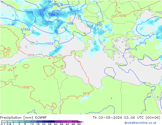 precipitação ECMWF Qui 02.05.2024 06 UTC