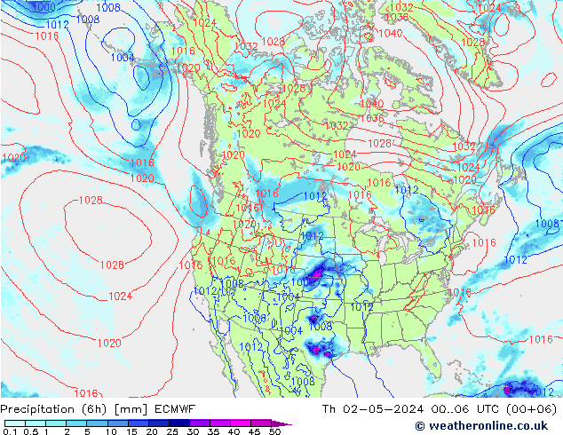 Z500/Rain (+SLP)/Z850 ECMWF Qui 02.05.2024 06 UTC