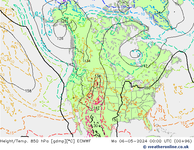 Z500/Rain (+SLP)/Z850 ECMWF  06.05.2024 00 UTC