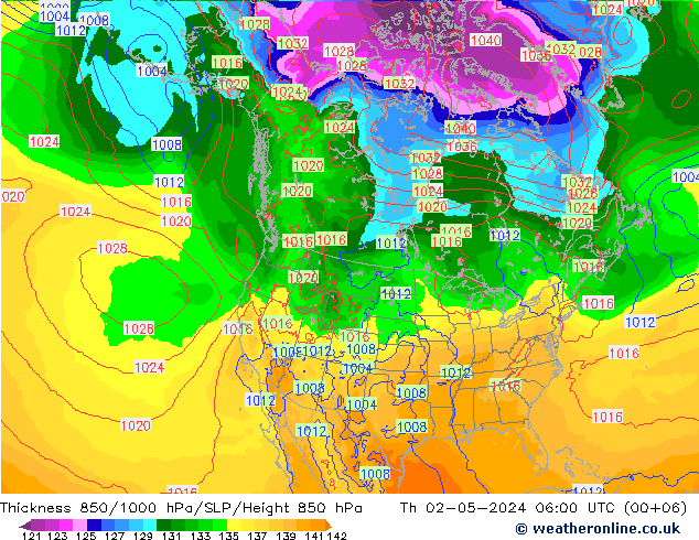 Schichtdicke 850-1000 hPa ECMWF Do 02.05.2024 06 UTC