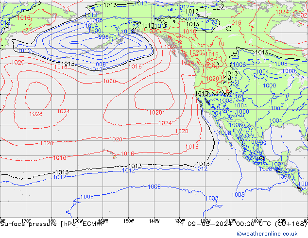 Surface pressure ECMWF Th 09.05.2024 00 UTC