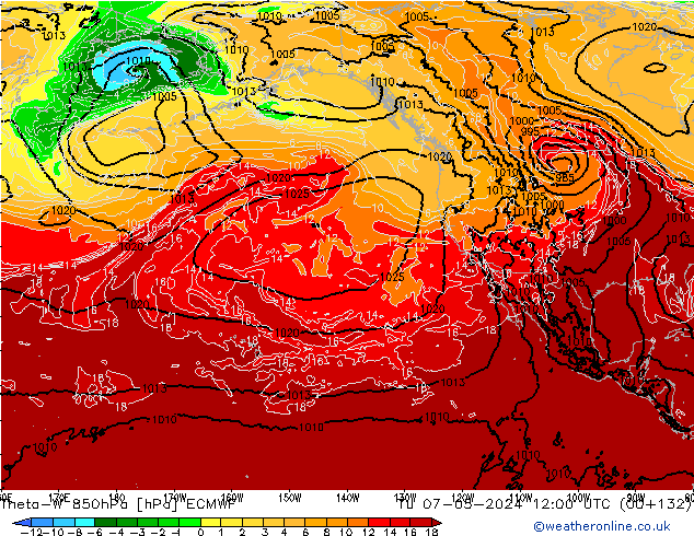 Theta-W 850hPa ECMWF Di 07.05.2024 12 UTC