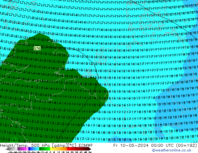 Z500/Rain (+SLP)/Z850 ECMWF pt. 10.05.2024 00 UTC