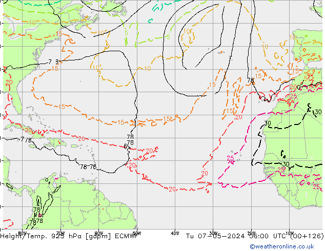 Height/Temp. 925 гПа ECMWF вт 07.05.2024 06 UTC