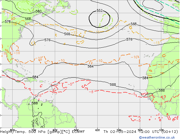 Z500/Rain (+SLP)/Z850 ECMWF Th 02.05.2024 12 UTC