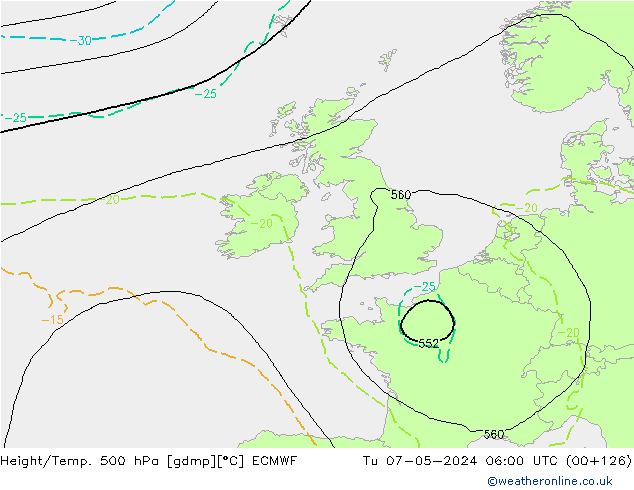 Height/Temp. 500 hPa ECMWF mar 07.05.2024 06 UTC