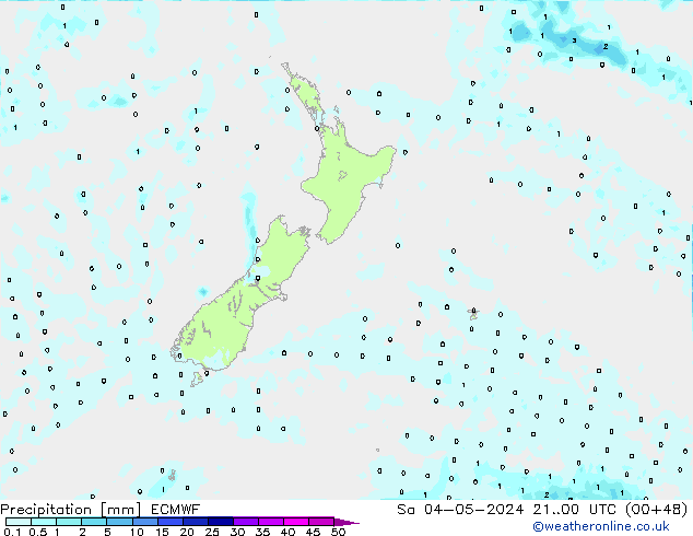 Srážky ECMWF So 04.05.2024 00 UTC