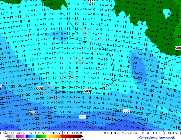 Z500/Rain (+SLP)/Z850 ECMWF Qua 08.05.2024 18 UTC