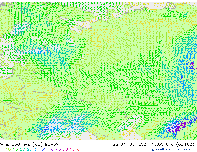 Wind 950 hPa ECMWF Sa 04.05.2024 15 UTC