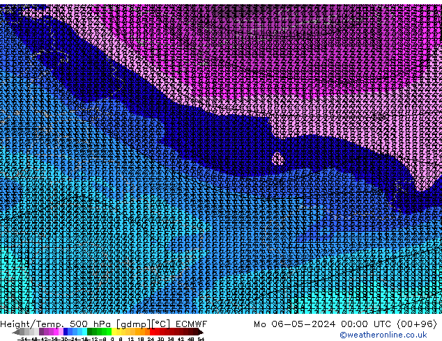 Géop./Temp. 500 hPa ECMWF lun 06.05.2024 00 UTC