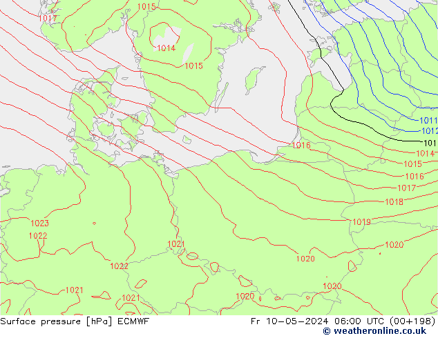 pression de l'air ECMWF ven 10.05.2024 06 UTC