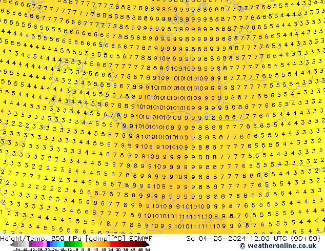 Z500/Rain (+SLP)/Z850 ECMWF sáb 04.05.2024 12 UTC