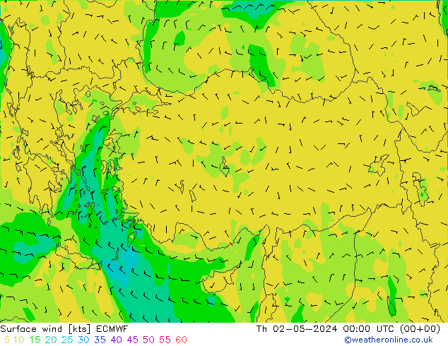  10 m ECMWF  02.05.2024 00 UTC