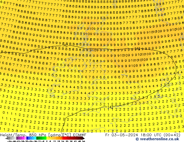 Z500/Rain (+SLP)/Z850 ECMWF Fr 03.05.2024 18 UTC