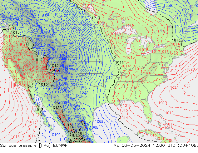 Pressione al suolo ECMWF lun 06.05.2024 12 UTC