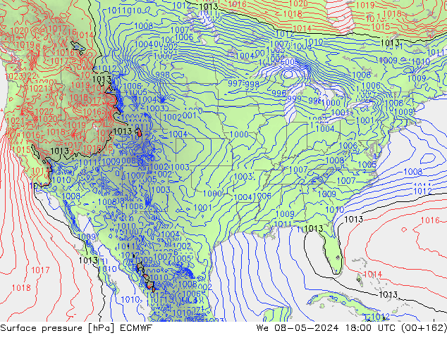 ciśnienie ECMWF śro. 08.05.2024 18 UTC