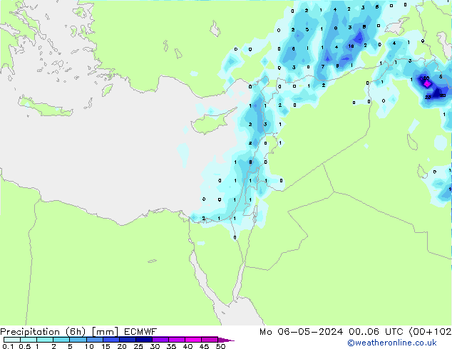 opad (6h) ECMWF pon. 06.05.2024 06 UTC