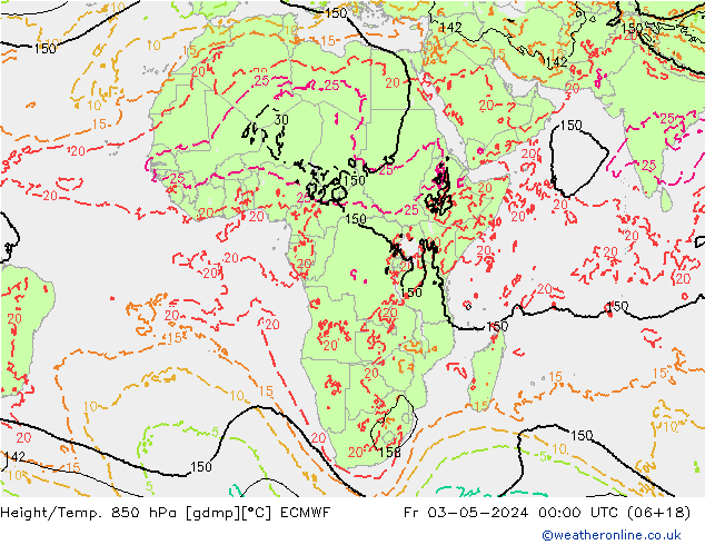 Z500/Rain (+SLP)/Z850 ECMWF pt. 03.05.2024 00 UTC