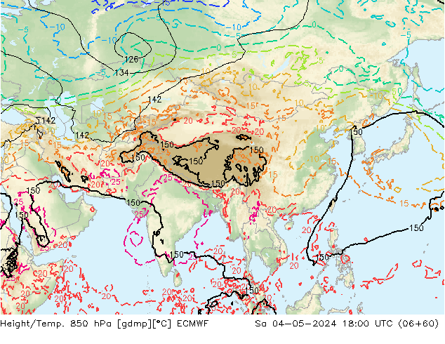 Z500/Rain (+SLP)/Z850 ECMWF Sa 04.05.2024 18 UTC