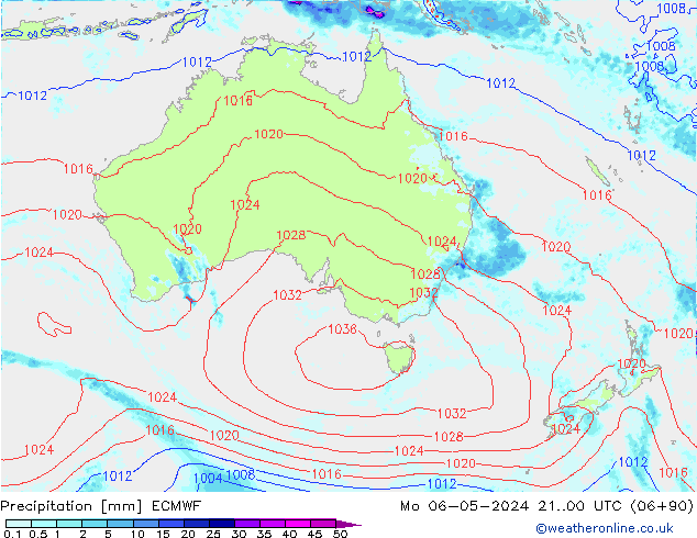 осадки ECMWF пн 06.05.2024 00 UTC