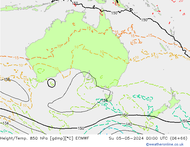 Z500/Rain (+SLP)/Z850 ECMWF Ne 05.05.2024 00 UTC