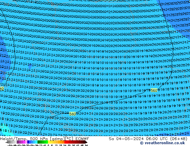 Z500/Rain (+SLP)/Z850 ECMWF sáb 04.05.2024 06 UTC