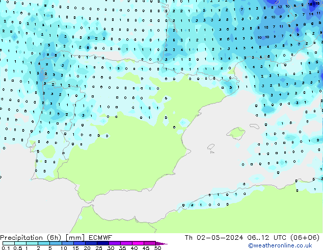 Z500/Rain (+SLP)/Z850 ECMWF Qui 02.05.2024 12 UTC