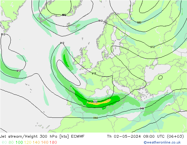 Polarjet ECMWF Do 02.05.2024 09 UTC