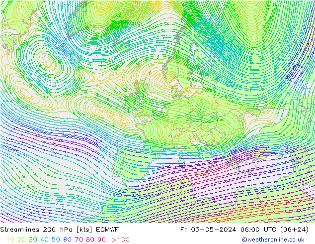 ветер 200 гПа ECMWF пт 03.05.2024 06 UTC