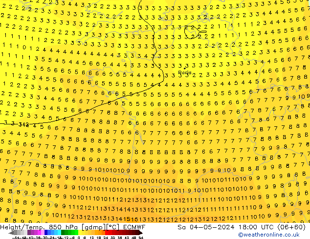 Z500/Rain (+SLP)/Z850 ECMWF Sáb 04.05.2024 18 UTC