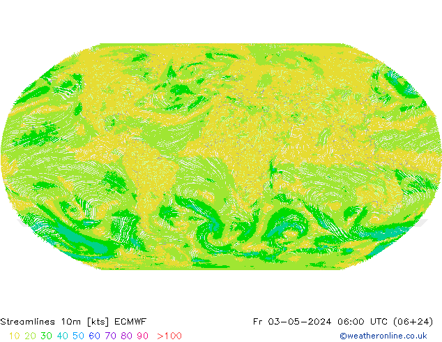 Stromlinien 10m ECMWF Fr 03.05.2024 06 UTC