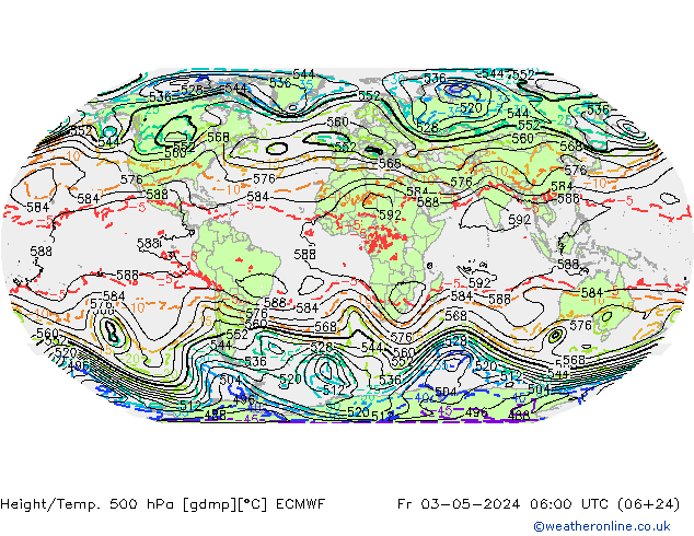 Height/Temp. 500 hPa ECMWF  03.05.2024 06 UTC