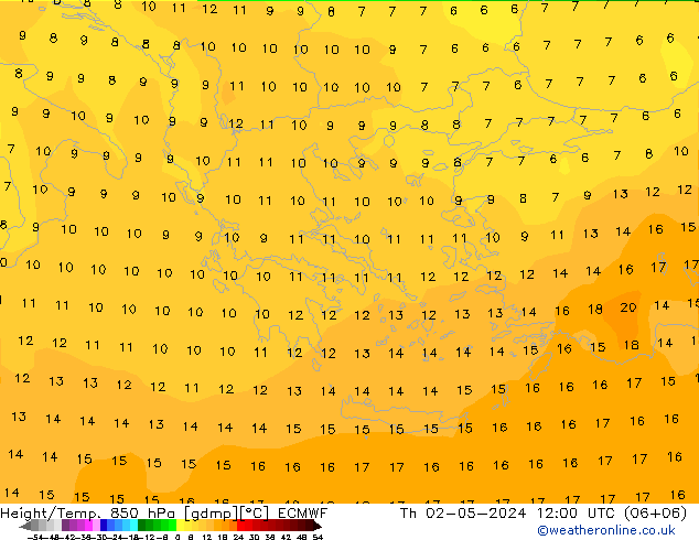 Z500/Rain (+SLP)/Z850 ECMWF  02.05.2024 12 UTC