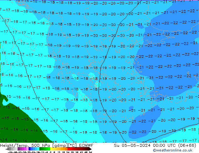 Z500/Rain (+SLP)/Z850 ECMWF dom 05.05.2024 00 UTC