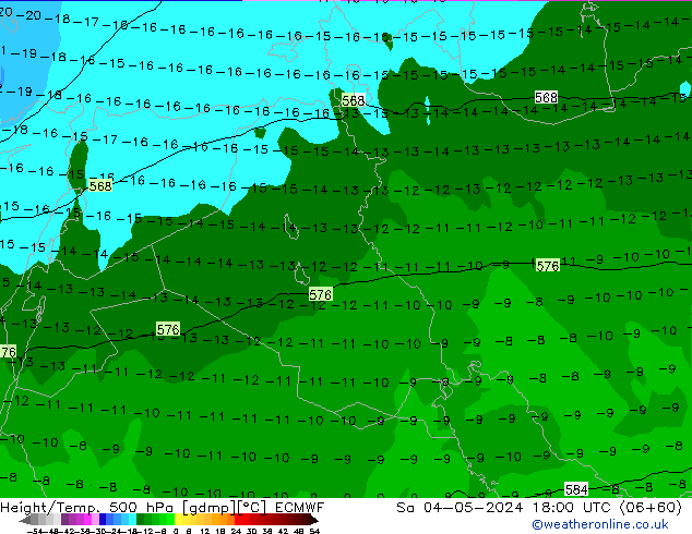 Z500/Rain (+SLP)/Z850 ECMWF Sa 04.05.2024 18 UTC