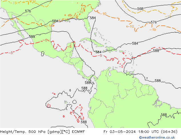 Z500/Yağmur (+YB)/Z850 ECMWF Cu 03.05.2024 18 UTC