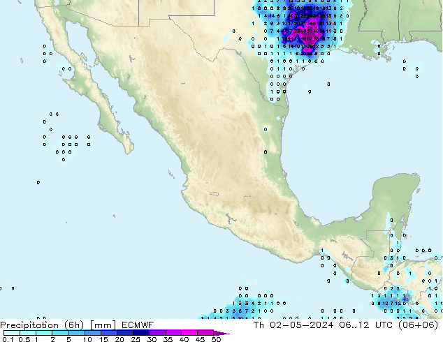 Precipitación (6h) ECMWF jue 02.05.2024 12 UTC