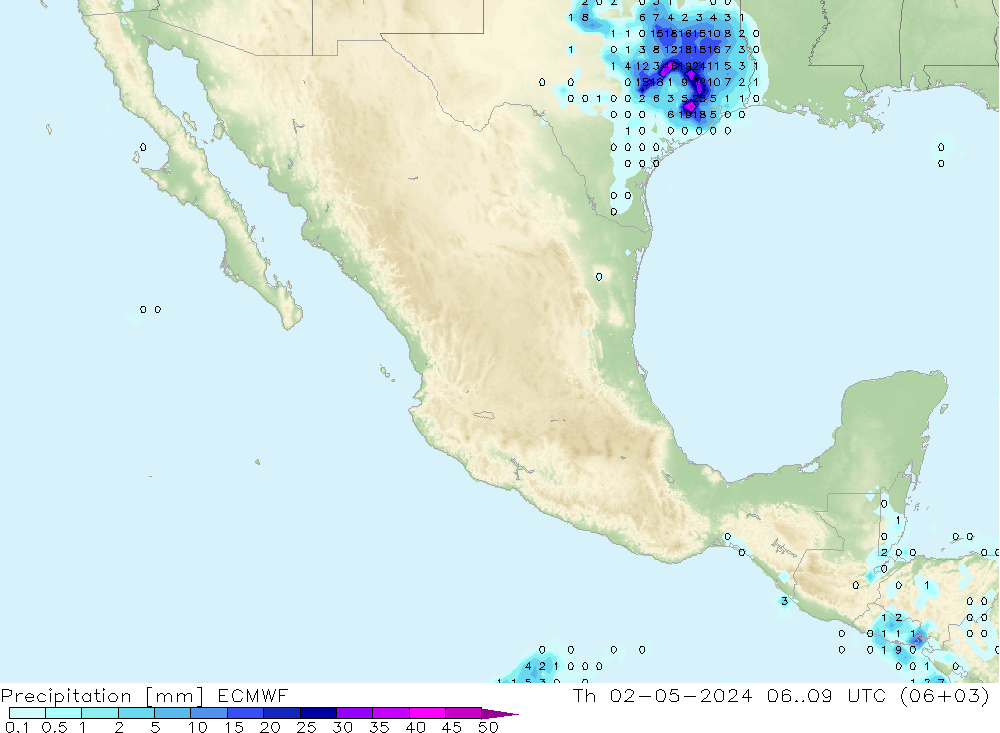 Precipitación ECMWF jue 02.05.2024 09 UTC