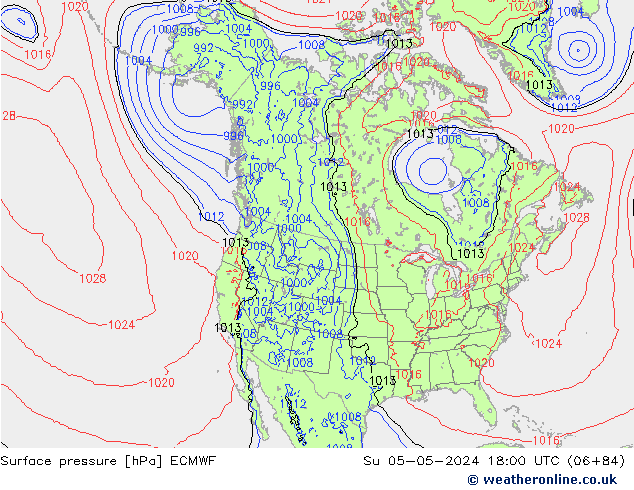 Bodendruck ECMWF So 05.05.2024 18 UTC