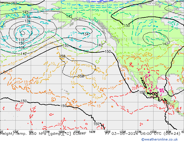 Z500/Rain (+SLP)/Z850 ECMWF Pá 03.05.2024 06 UTC