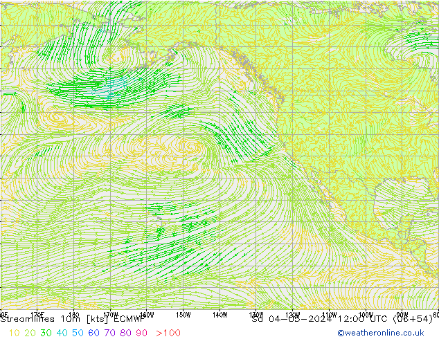 Rüzgar 10m ECMWF Cts 04.05.2024 12 UTC