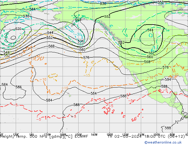 Z500/Yağmur (+YB)/Z850 ECMWF Per 02.05.2024 18 UTC