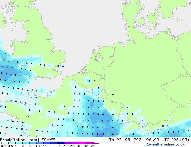 Niederschlag ECMWF Do 02.05.2024 09 UTC